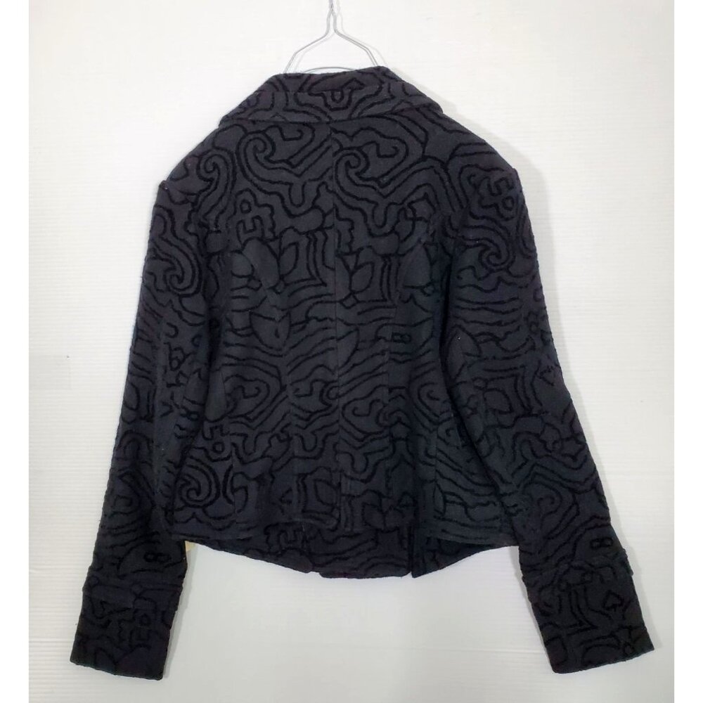 NWT Vertigo Paris Women's Black Wool Modern Day Pea Coat Size XL 1122 - Picture 10 of 13